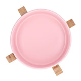 Fruit Salad Dessert Bowl Ceramic Bowl with Frame Big and Round Easy to Clean and Safe for FamilyPink