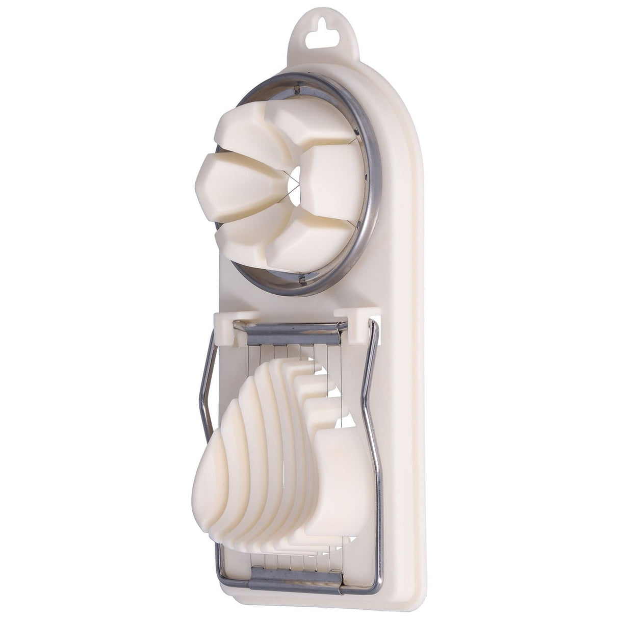 Egg Cutter Household Stainless Steel Wire Egg Cutter Safe Easy to Operate for Hard Boiled EggsWhite