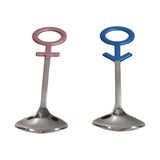 Innovative Heart Shaped Couple Spoon 304 Stainless Steel Spoon for Kitchen Home RestaurantBlue Pink Silver
