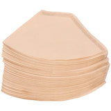 100Pcs/Bag Fan Shaped Coffee Filter Paper Wood Pulp Filter Paper Coffee Making Accessory - Side View