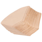 100Pcs/Bag Fan Shaped Coffee Filter Paper Wood Pulp Filter Paper Coffee Making Accessory - Top-Down View