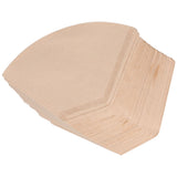 100Pcs/Bag Fan Shaped Coffee Filter Paper Wood Pulp Filter Paper Coffee Making Accessory - Rear View