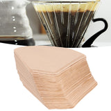 100Pcs/Bag Fan Shaped Coffee Filter Paper Wood Pulp Filter Paper Coffee Making Accessory - Extra Image