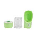 2 in 1 Pet Water Bottle Portable Anti Leakage Dog Food Bottler for Outdoor TravelingGreen