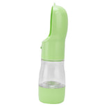 2 in 1 Pet Water Bottle Portable Anti Leakage Dog Food Bottler for Outdoor TravelingGreen - 45-Degree Angle