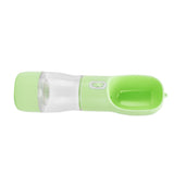 2 in 1 Pet Water Bottle Portable Anti Leakage Dog Food Bottler for Outdoor TravelingGreen - Rear View