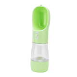 2 in 1 Pet Water Bottle Portable Anti Leakage Dog Food Bottler for Outdoor TravelingGreen - Close-Up Angle