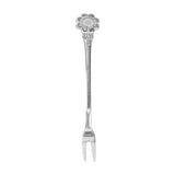 4pcs 2 Prong Fruit Fork Stainless Steel Mini Salad Fruit Dessert Tasting Forks for Home Kitchen PartySilver