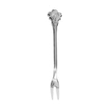 4pcs 2 Prong Fruit Fork Stainless Steel Mini Salad Fruit Dessert Tasting Forks for Home Kitchen PartySilver