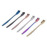 6PCS Coffee Spoon Stainless Steel Mixing Spoon Thickened Long Handle Ice Tea Desert Scoop