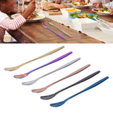 6PCS Coffee Spoon Stainless Steel Mixing Spoon Thickened Long Handle Ice Tea Desert Scoop