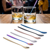 6PCS Coffee Spoon Stainless Steel Mixing Spoon Thickened Long Handle Ice Tea Desert Scoop