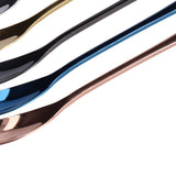 6PCS Coffee Spoon Stainless Steel Mixing Spoon Thickened Long Handle Ice Tea Desert Scoop