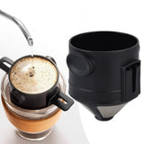 Pour Over Coffee Maker Portable Reusable Stainless Steel Coffee Filter with Double Mesh Liner