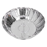 Stainless Steel Steamer Basket 28cm Diameter Retractable Foldable Steaming Rack for Home - Top-Down View