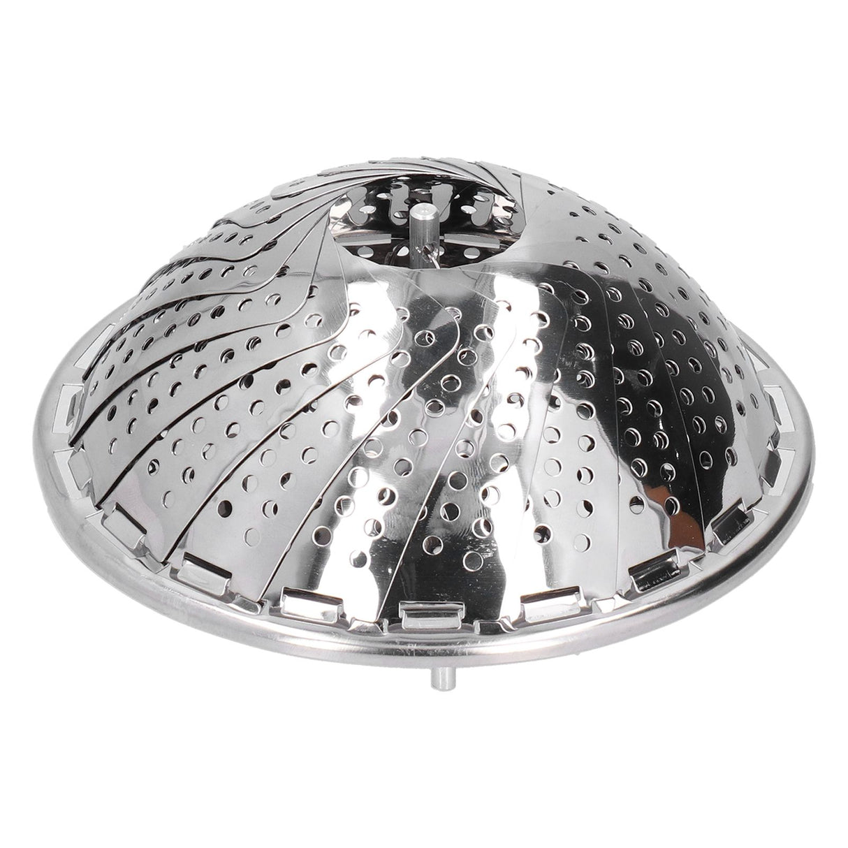 Stainless Steel Steamer Basket 28cm Diameter Retractable Foldable Steaming Rack for Home