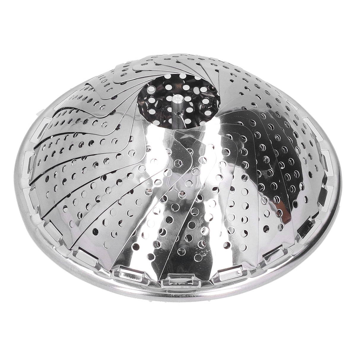 Stainless Steel Steamer Basket 28cm Diameter Retractable Foldable Steaming Rack for Home