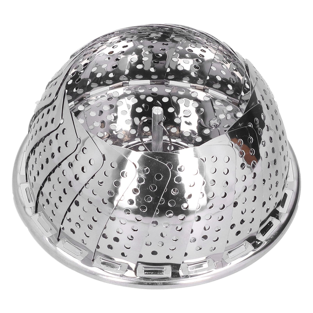Stainless Steel Steamer Basket 28cm Diameter Retractable Foldable Steaming Rack for Home