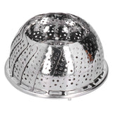 Stainless Steel Steamer Basket 28cm Diameter Retractable Foldable Steaming Rack for Home