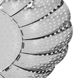 Stainless Steel Steamer Basket 28cm Diameter Retractable Foldable Steaming Rack for Home