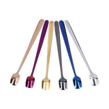 6 Pcs Dessert Spoon 304 Stainless Steel Mixing Spoon Shovel Long Handle Thickened Spoon Set for Dessert Ice Cream 15cm