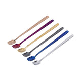 6 Pcs Dessert Spoon 304 Stainless Steel Mixing Spoon Shovel Long Handle Thickened Spoon Set for Dessert Ice Cream 15cm