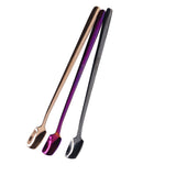 6 Pcs Dessert Spoon 304 Stainless Steel Mixing Spoon Shovel Long Handle Thickened Spoon Set for Dessert Ice Cream 15cm