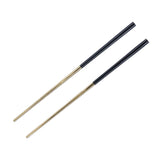 3Pcs/Set Portable Travel Utensils Stainless Steel Spoon Fork Chopsticks Set for SchoolBlack Gold (Black Storage Box) - Extra Image