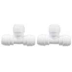 2PCS Tee Quick Connecter Water Tube Fitting 100PSI Push in Fitting Push in Joint for Garden