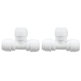 2PCS Tee Quick Connecter Water Tube Fitting 100PSI Push in Fitting Push in Joint for Garden