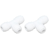 2PCS Tee Quick Connecter Water Tube Fitting 100PSI Push in Fitting Push in Joint for Garden