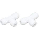 2PCS Tee Quick Connecter Water Tube Fitting 100PSI Push in Fitting Push in Joint for Garden