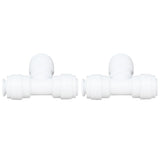2PCS Tee Quick Connecter Water Tube Fitting 100PSI Push in Fitting Push in Joint for Garden