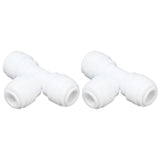 2PCS Tee Quick Connecter Water Tube Fitting 100PSI Push in Fitting Push in Joint for Garden - 45-Degree Angle