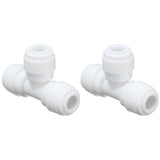 2PCS Tee Quick Connecter Water Tube Fitting 100PSI Push in Fitting Push in Joint for Garden