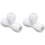 2PCS Tee Quick Connecter Water Tube Fitting 100PSI Push in Fitting Push in Joint for Garden
