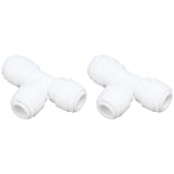 2PCS Tee Quick Connecter Water Tube Fitting 100PSI Push in Fitting Push in Joint for Garden