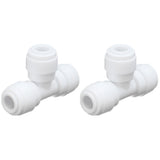 2PCS Tee Quick Connecter Water Tube Fitting 100PSI Push in Fitting Push in Joint for Garden - Extra Image