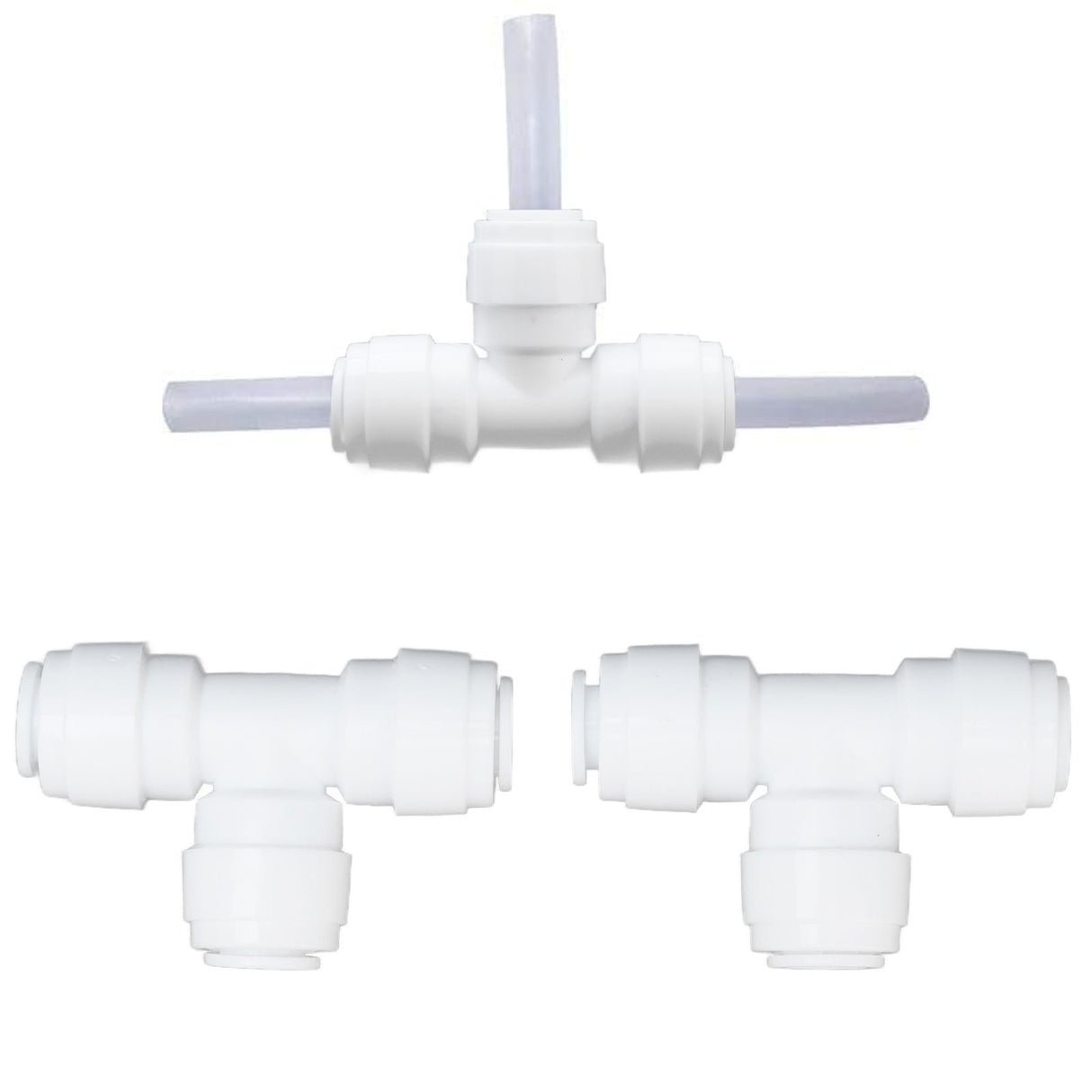 2PCS Tee Quick Connecter Water Tube Fitting 100PSI Push in Fitting Push in Joint for Garden