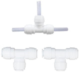 2PCS Tee Quick Connecter Water Tube Fitting 100PSI Push in Fitting Push in Joint for Garden