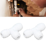 2PCS Tee Quick Connecter Water Tube Fitting 100PSI Push in Fitting Push in Joint for Garden - Extra Image