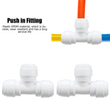 2PCS Tee Quick Connecter Water Tube Fitting 100PSI Push in Fitting Push in Joint for Garden