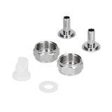Stainless Steel Beer Keg Coupler Connector Fitting Beer Line Connector Kit for Brewing Equipment - Side View