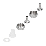 Stainless Steel Beer Keg Coupler Connector Fitting Beer Line Connector Kit for Brewing Equipment - Top-Down View