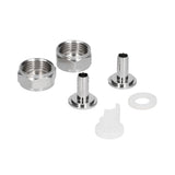Stainless Steel Beer Keg Coupler Connector Fitting Beer Line Connector Kit for Brewing Equipment - Rear View