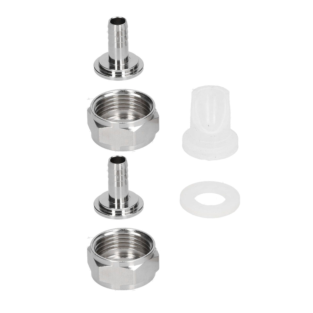 Stainless Steel Beer Keg Coupler Connector Fitting Beer Line Connector Kit for Brewing Equipment