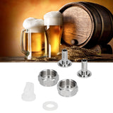 Stainless Steel Beer Keg Coupler Connector Fitting Beer Line Connector Kit for Brewing Equipment - Extra Image