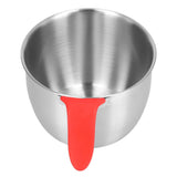Stainless Steel Mixing Bowl with Handle Non Slip Deepen Splashproof Egg Whisking Bowl for Salad Serving2800ML - 45-Degree Angle