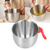 Stainless Steel Mixing Bowl with Handle Non Slip Deepen Splashproof Egg Whisking Bowl for Salad Serving2800ML - Extra Image
