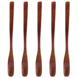 5Pcs Small Wood Color Spoon Narrow Headed Anti Scalding Spoon for Children Food Home Kitchen